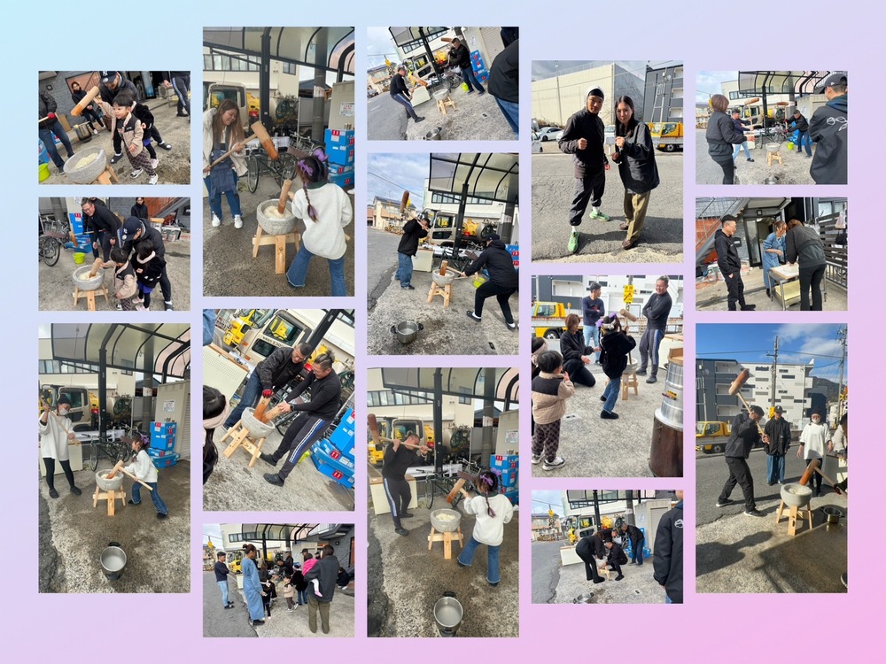 毎年恒例の餅つき大会！！　広島　揚重　荷上げ　株式会社JPS　ブログ